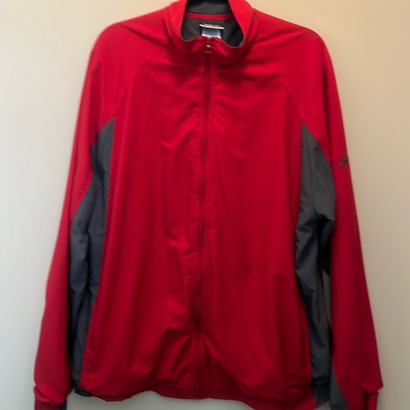 Reebok Red & Gray Full Zippered Windbreaker Size XL - Picture 2 of 11
